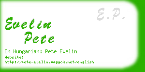evelin pete business card